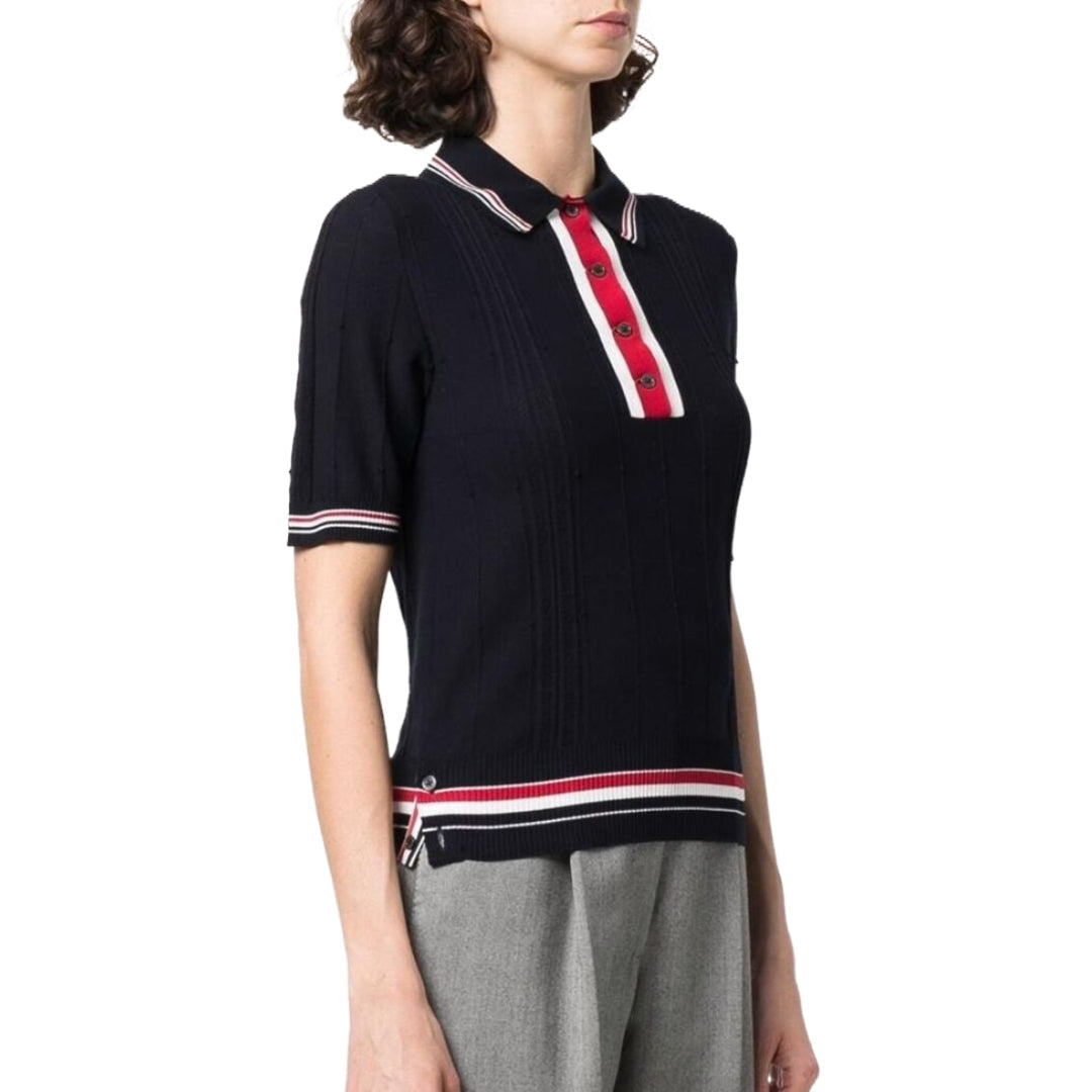 MR.TOM Women Ribbon POLO shirt