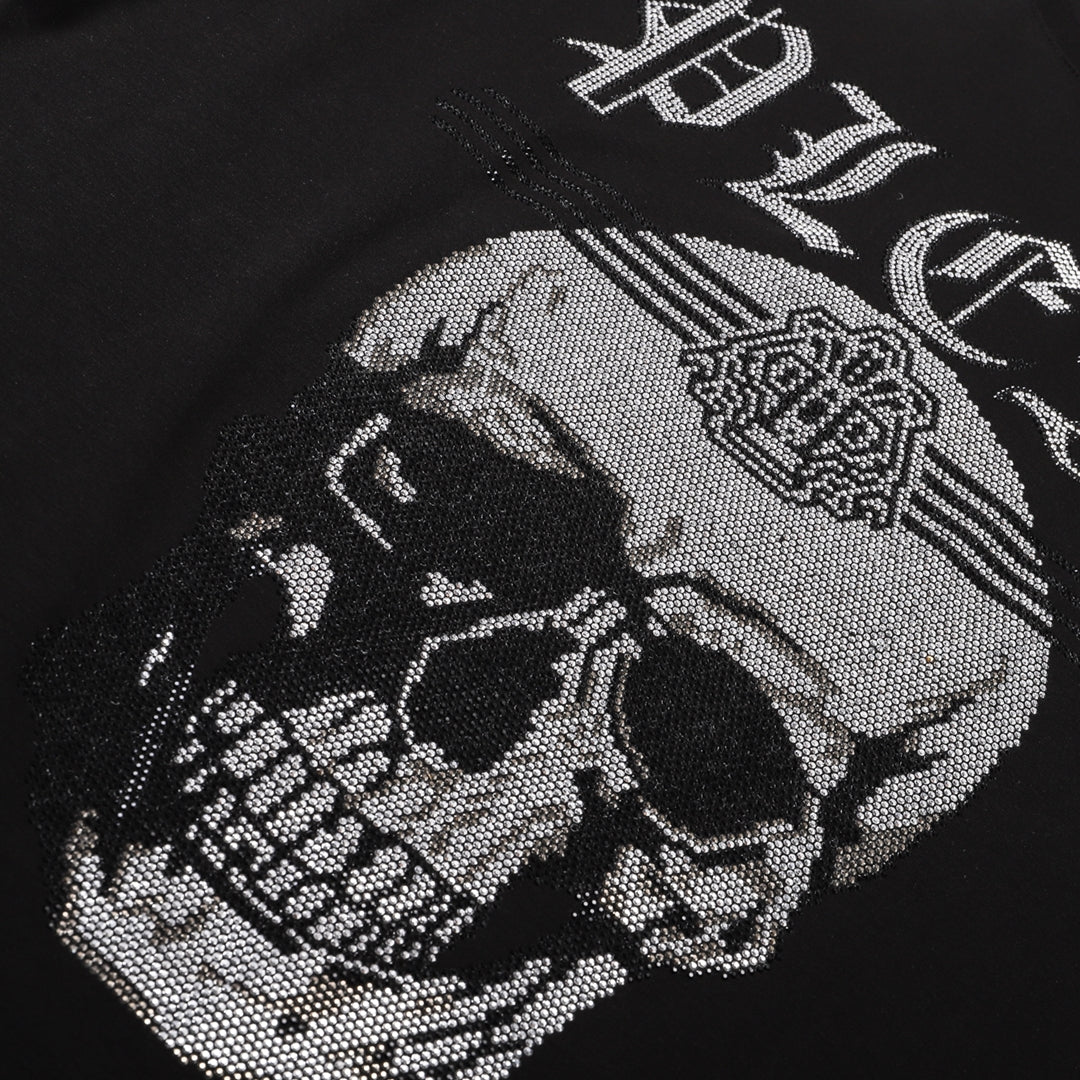 SOLO-Hot stamping Skull T-shirt