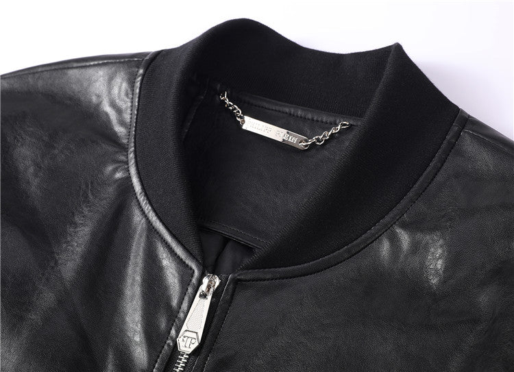 SOLO-LOGO Cowhide Jacket