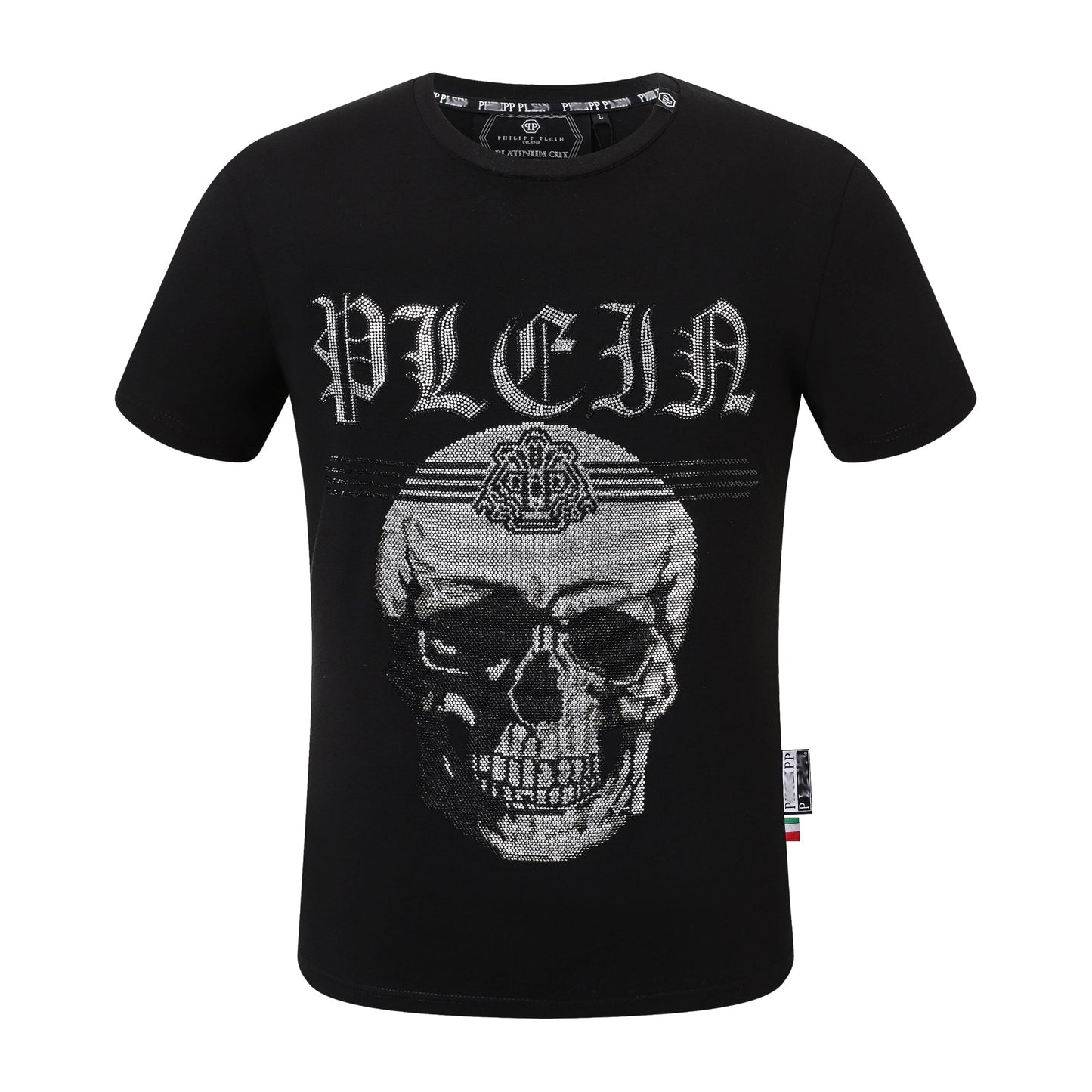 US-Hot stamping Skull T-shirt