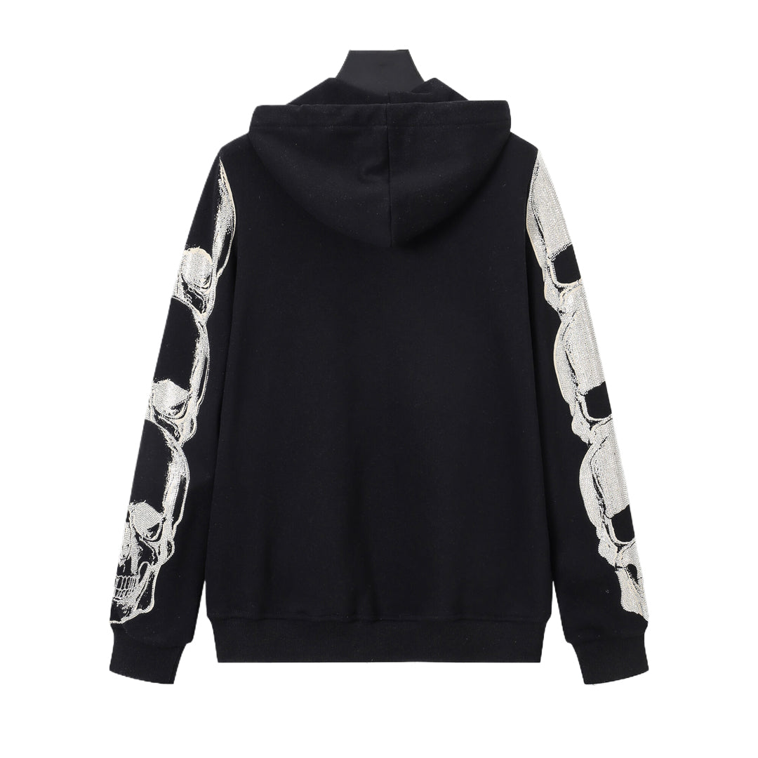US-LOGO Casual Black Hoodie