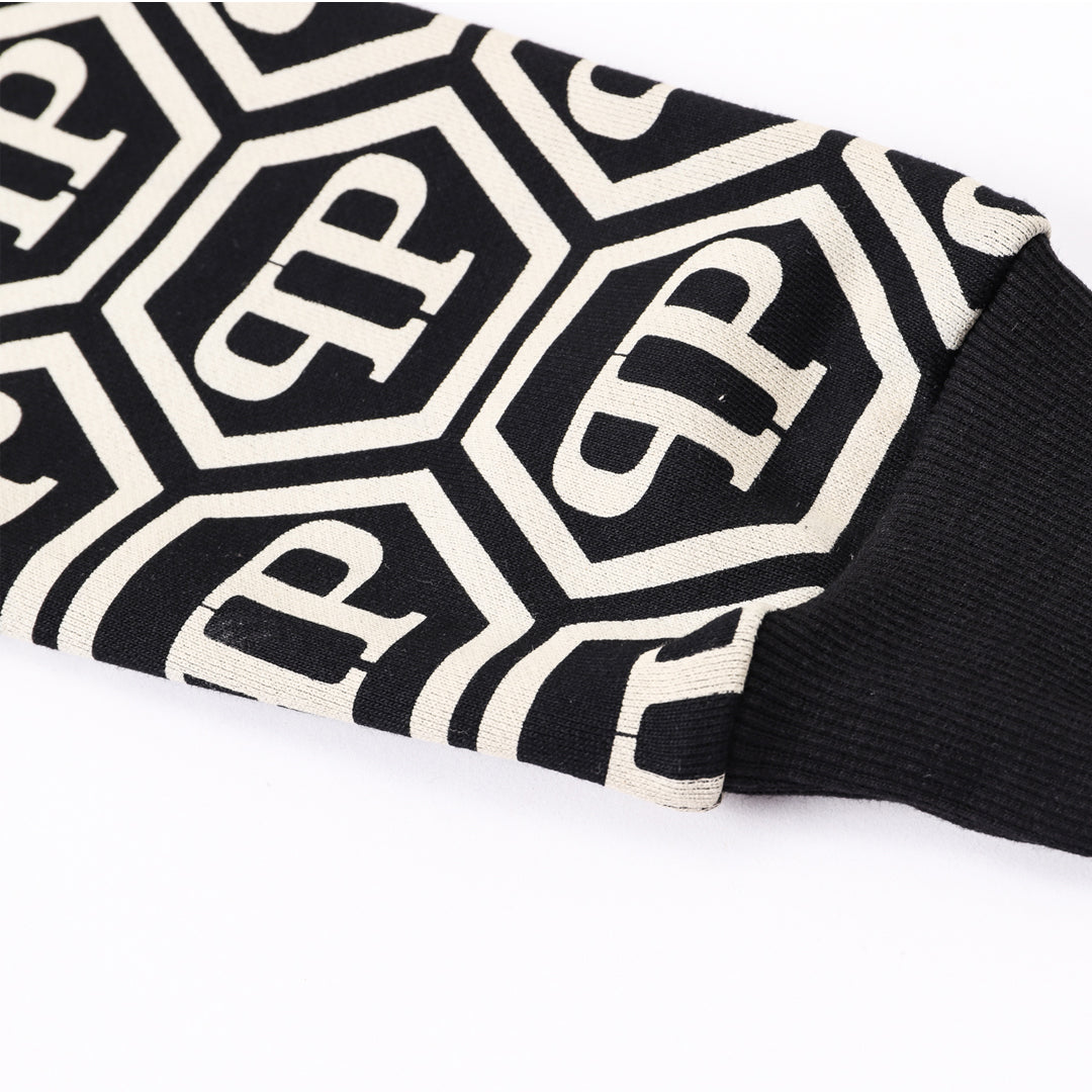 US-LOGO Casual Black Hoodie