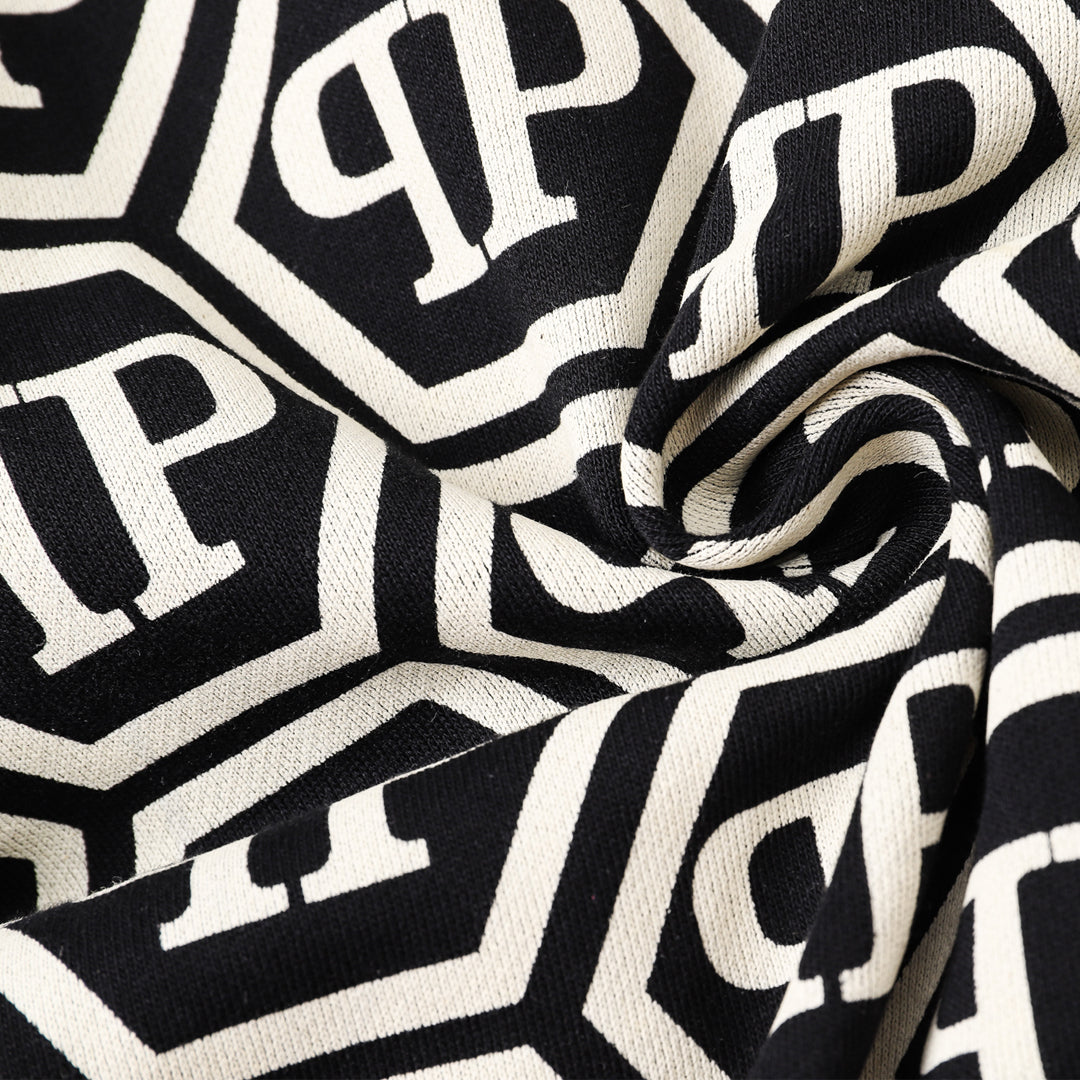 US-LOGO Casual Black Hoodie