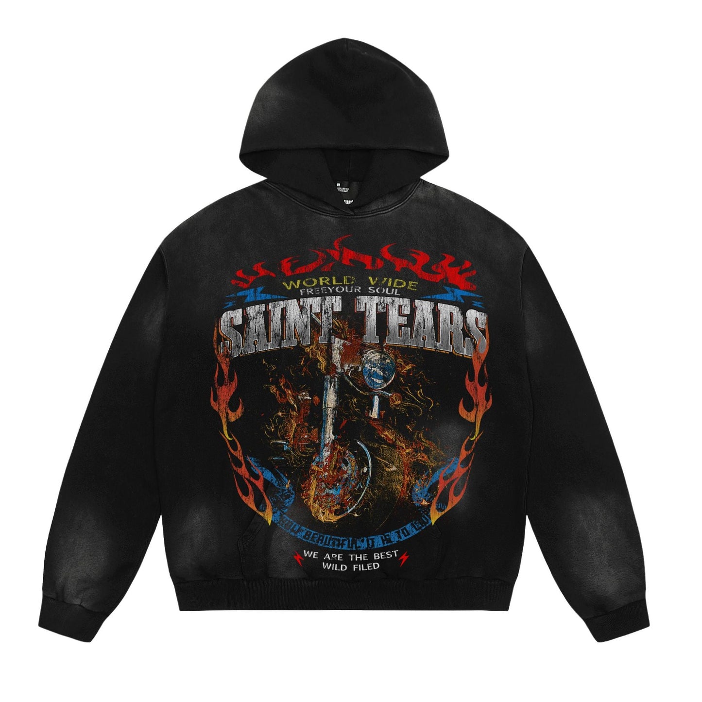 US-Saint Michael 2024ss Washed Hoodie
