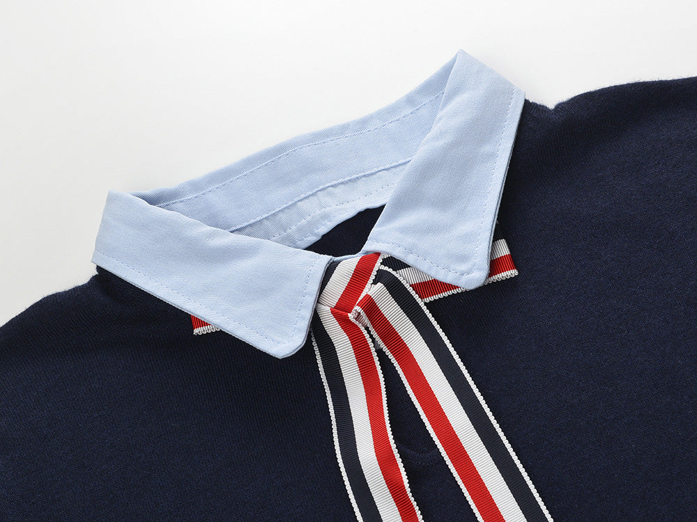 MR.TOM Women Ribbon POLO shirt