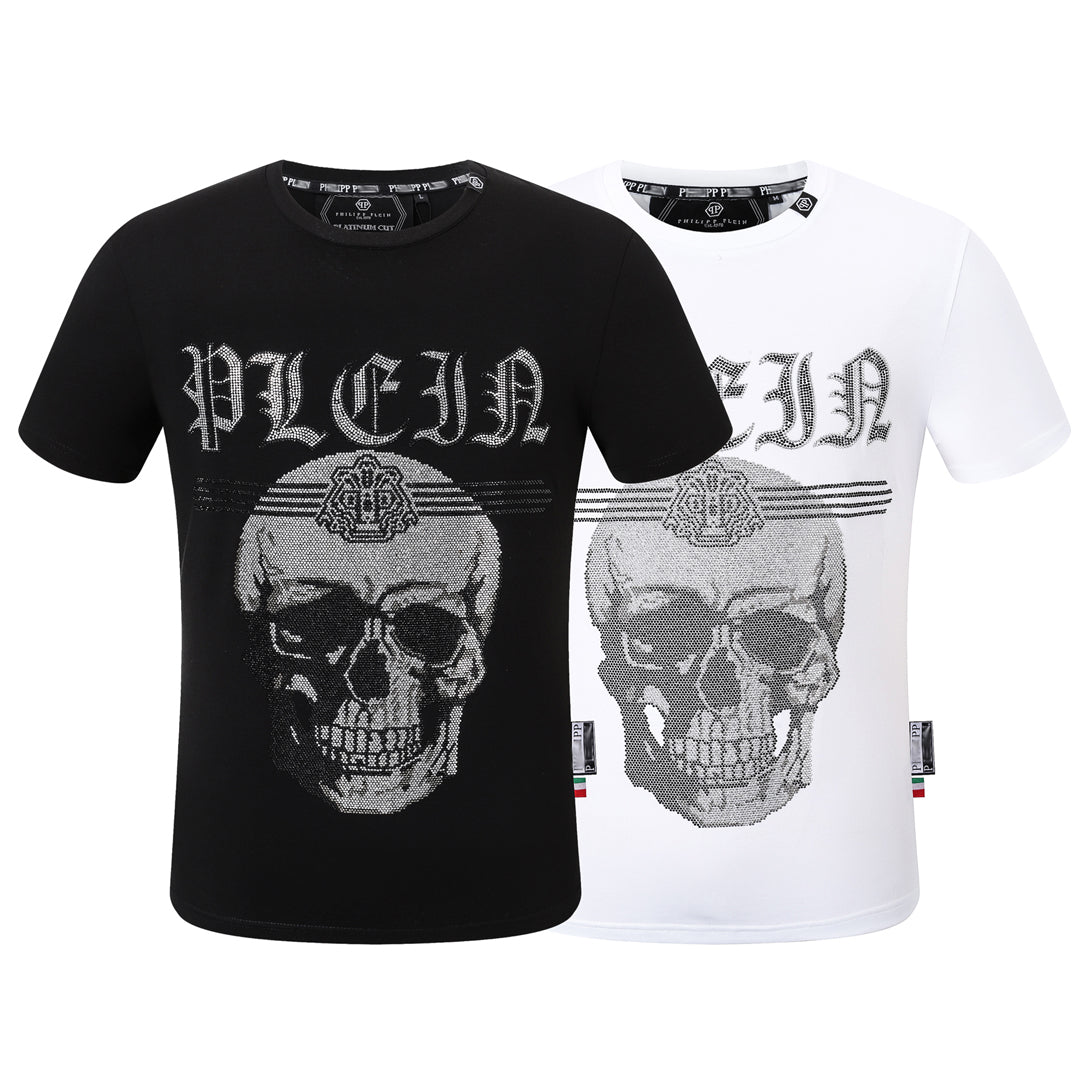 SOLO-Hot stamping Skull T-shirt