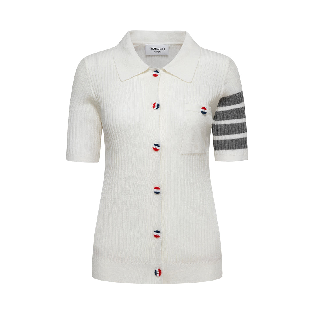 MR.TOM  Women Color buckle POLO shirt
