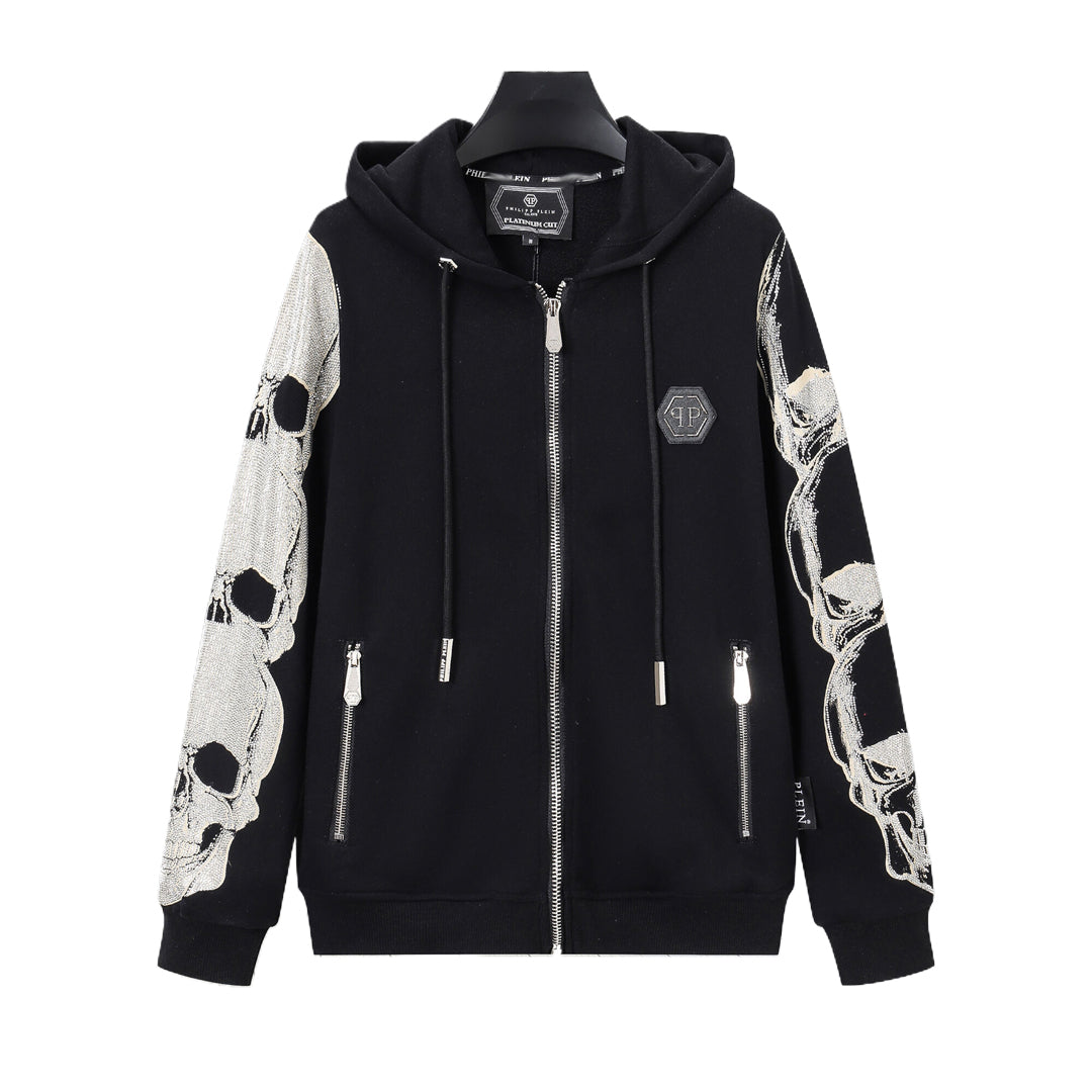 US-LOGO Casual Black Hoodie