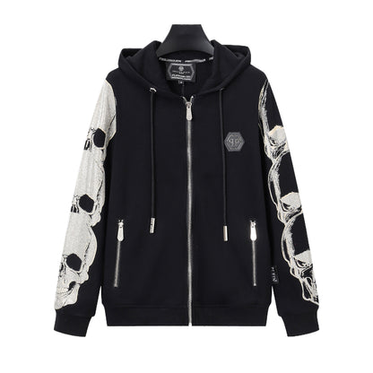 US-LOGO Casual Black Hoodie