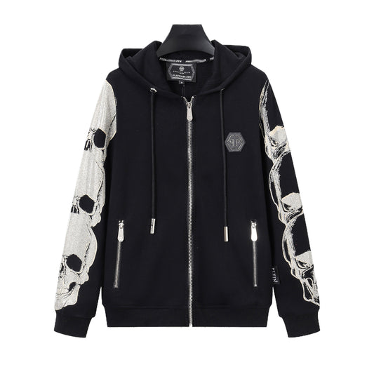 US-LOGO Casual Black Hoodie