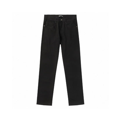 2025SS New Black Distressed Jeans