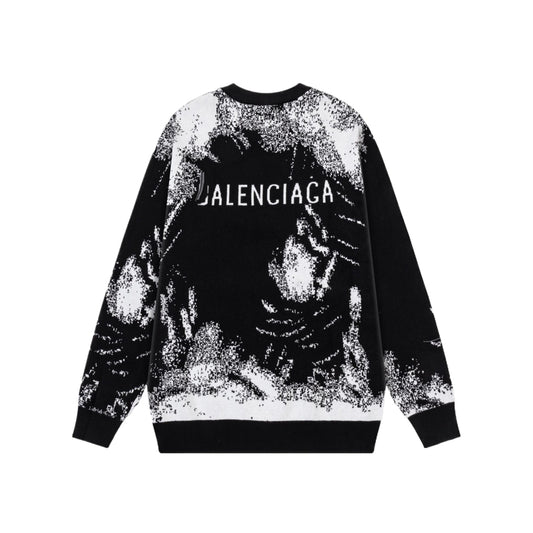 2025ss Man Graffiti Wool Sweater