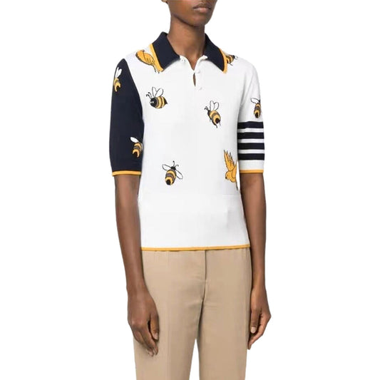 MR.TOM Bee Embroidery POLO Shirt