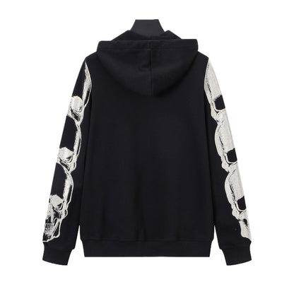US-LOGO Casual Black Hoodie