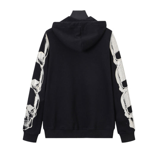 US-LOGO Casual Black Hoodie