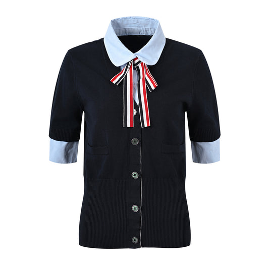 THOM  Women Ribbon POLO shirt