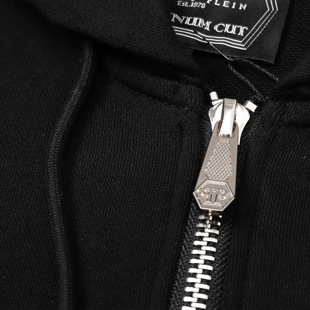US-LOGO Casual Black Hoodie