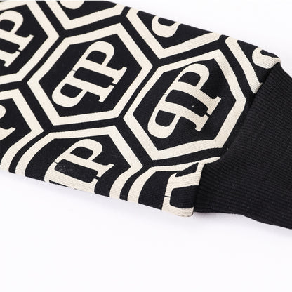 US-LOGO Casual Black Hoodie