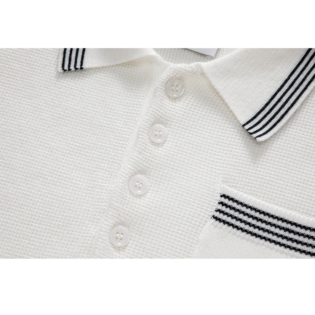 MR.TOM  Women stripe POLO shirt