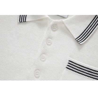 MR.TOM  Women stripe POLO shirt
