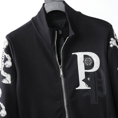 US-LOGO Sports Black Hoodie