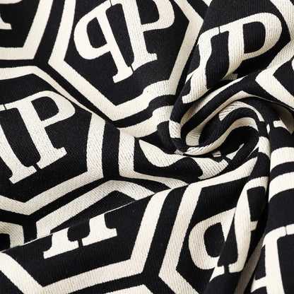 US-LOGO Casual Black Hoodie