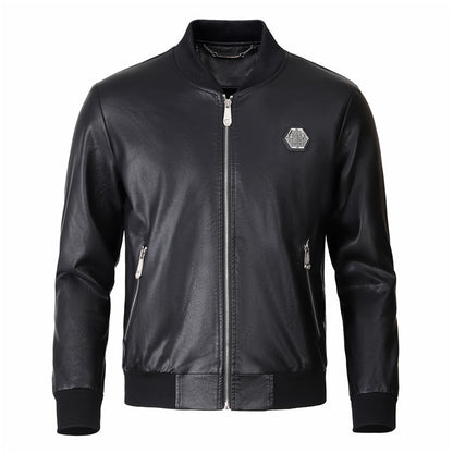 SOLO-LOGO Cowhide Jacket