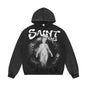 SOLO-Saint Michael Print Washed Hoodie