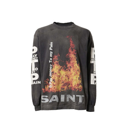 SOLO-Saint Michael Print Long-sleeved T-shirt