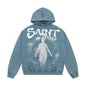 SOLO-Saint Michael Print Washed Hoodie