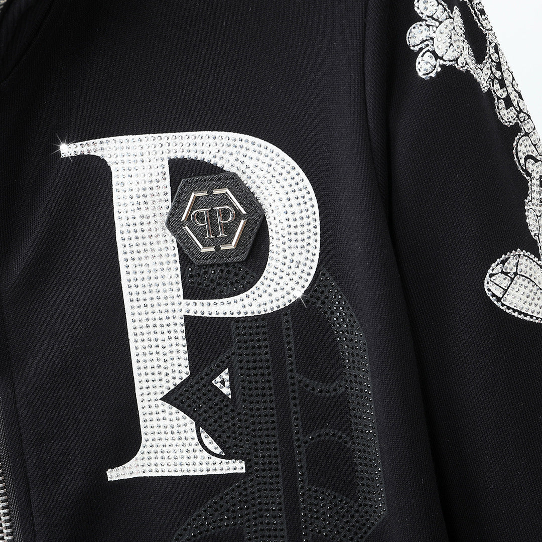 US-LOGO Sports Black Hoodie