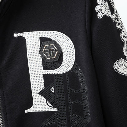 US-LOGO Sports Black Hoodie